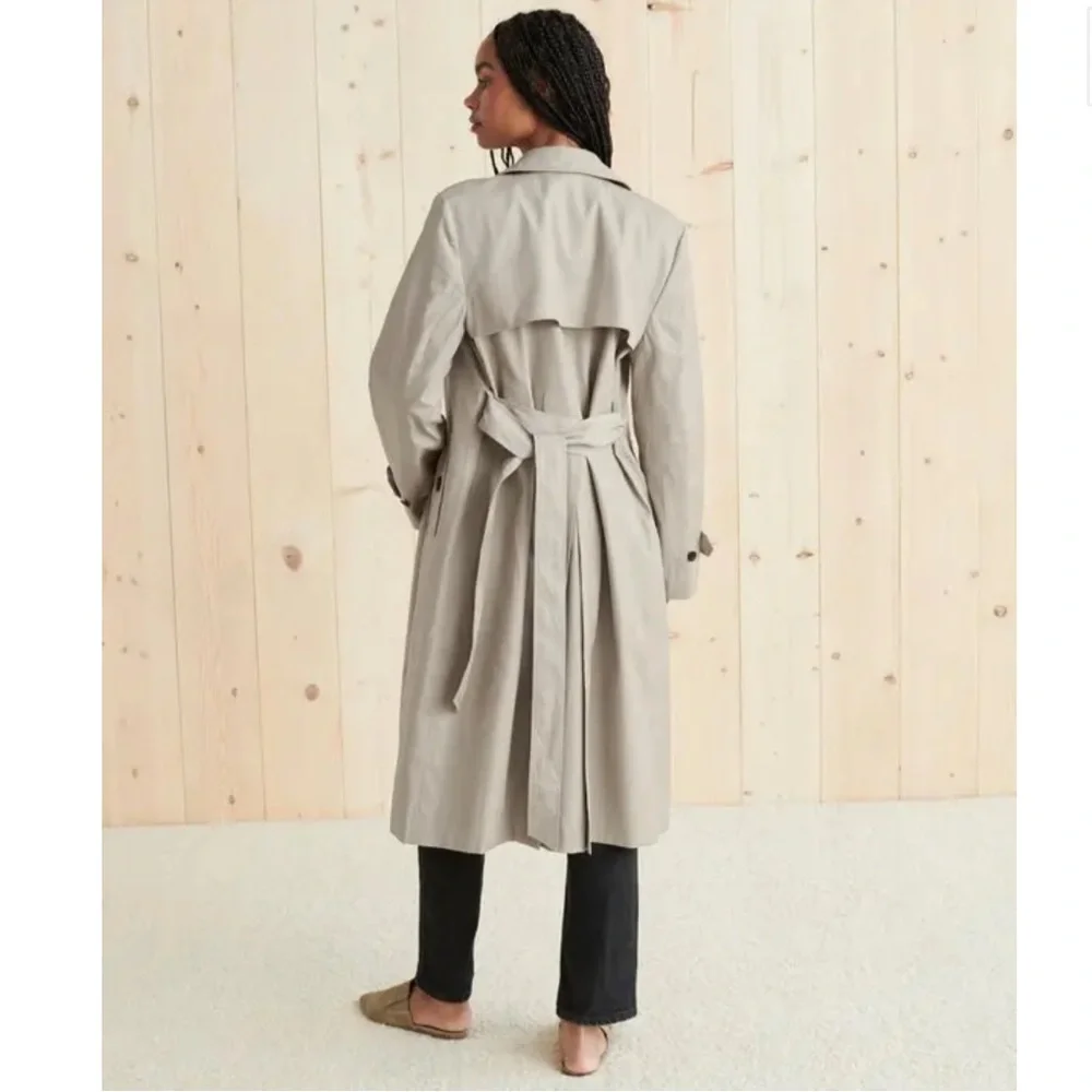 Jenni Kayne Women's Belted Cotton Blend Trench Coat‎ Light Tan Size Medium NWT